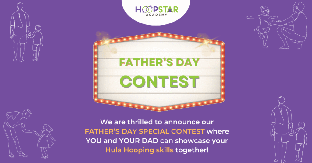 Father's Day Hula Hoop Contest - Father and child hula hooping together at HoopStar Academy