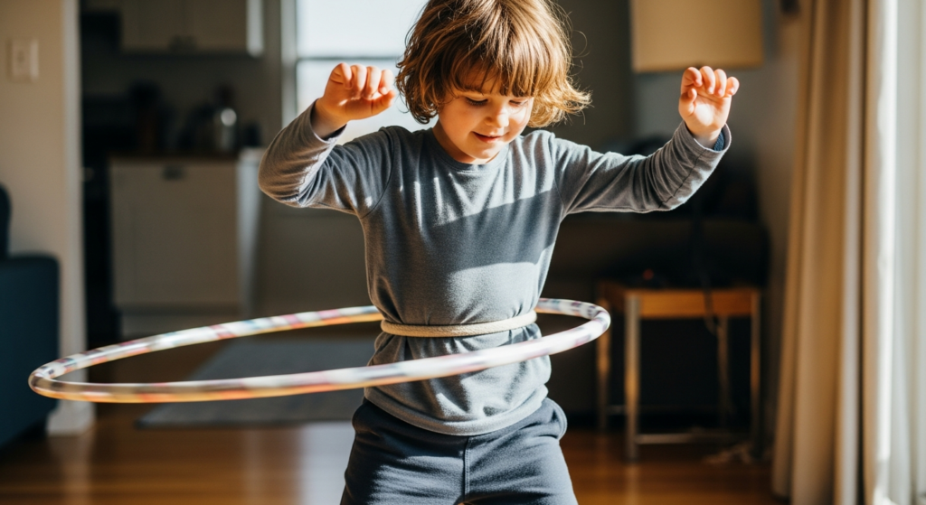 Kids hula hooping - Hula Hoop Dance: A Fun Fitness Routine for Busy Moms