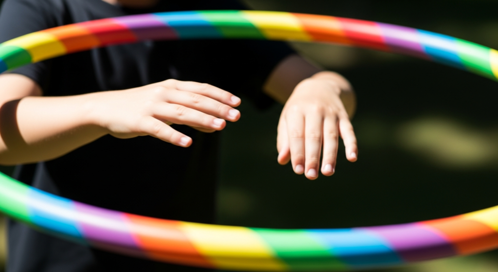 Kids hula hooping - Naisha’s Hula Hooping Journey: Math, Dance, and Twirls!