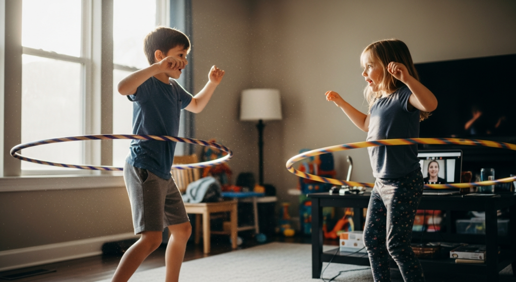 Kids hula hooping - Anika’s Hula Hoop Journey: Passion and Progress!
