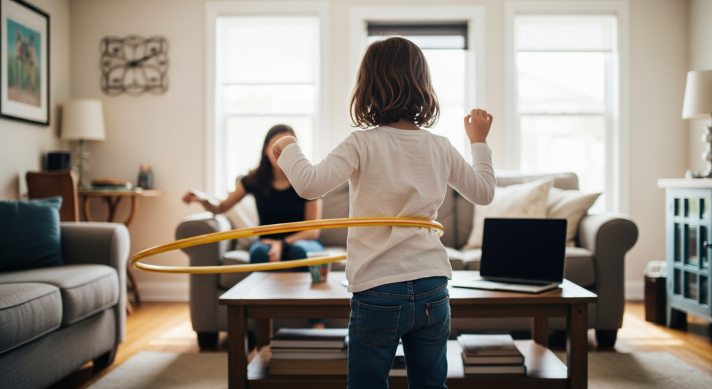 Kids hula hooping - Niyaan Chandak: A Whirling Hula Hoop Dynamo!